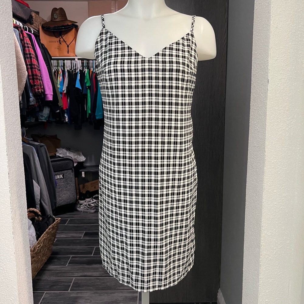 NWOT Forever 21 Black & White Plaid Mini Dress